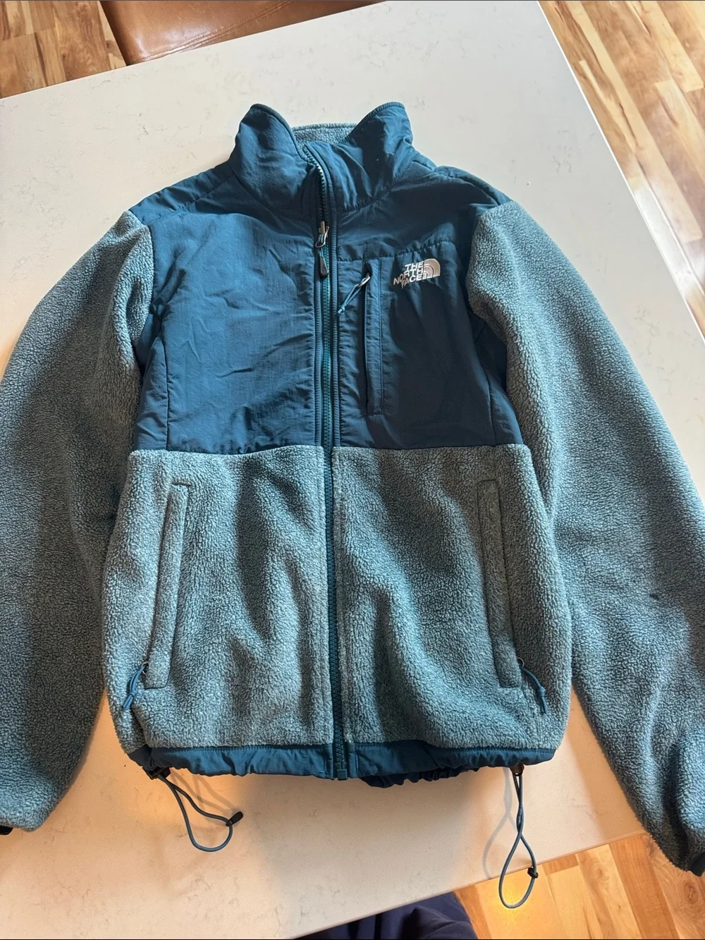 The North Face Woman’s' Teal/Blue Fleece Puffer Jacket